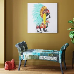 Obraz Headdress Dog 80x80 cm kolorowy