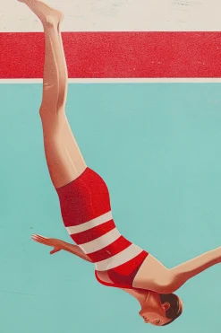 Obraz Jumping Girl Down 103x73cm
