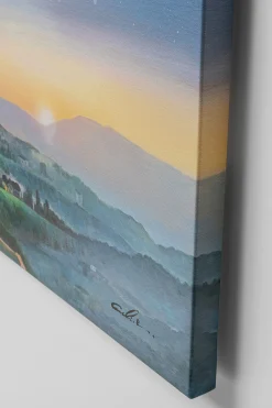Obraz kolorowy latający słoń i kwiaty 120x160 cm