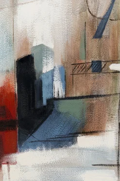 Obraz kolorowy motyw abstrakcyjny rama czarna 100x100 cm