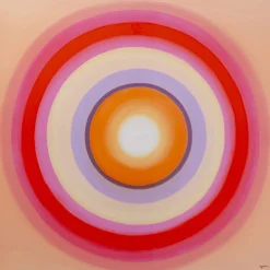 Obraz kolorowy płótno bawełniane okręgi 120x120 cm