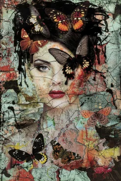 Obraz Lady Butterfly 100x150 cm kolorowy