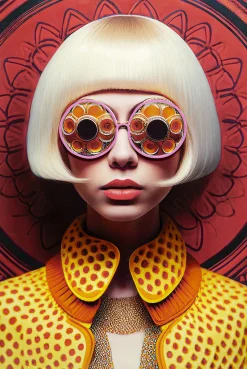 Obraz LED Fancy Blond Lady 75x55cm