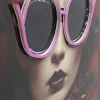 Obraz LED Fancy Czerwona Lady 75x55cm