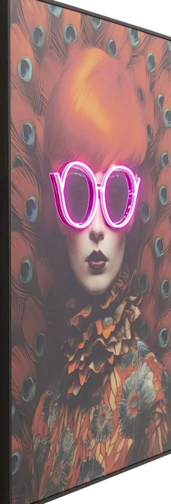 Obraz LED Fancy Czerwona Lady 75x55cm