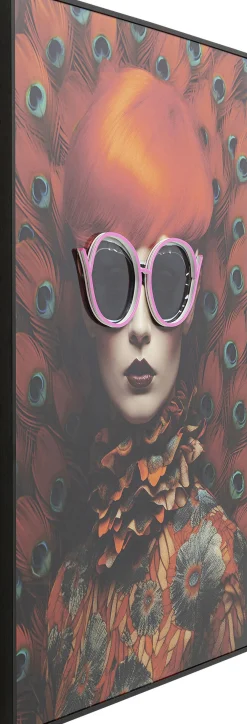 Obraz LED Fancy Czerwona Lady 75x55cm