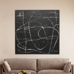 Obraz na płótnie Sketch czarny 120x120cm