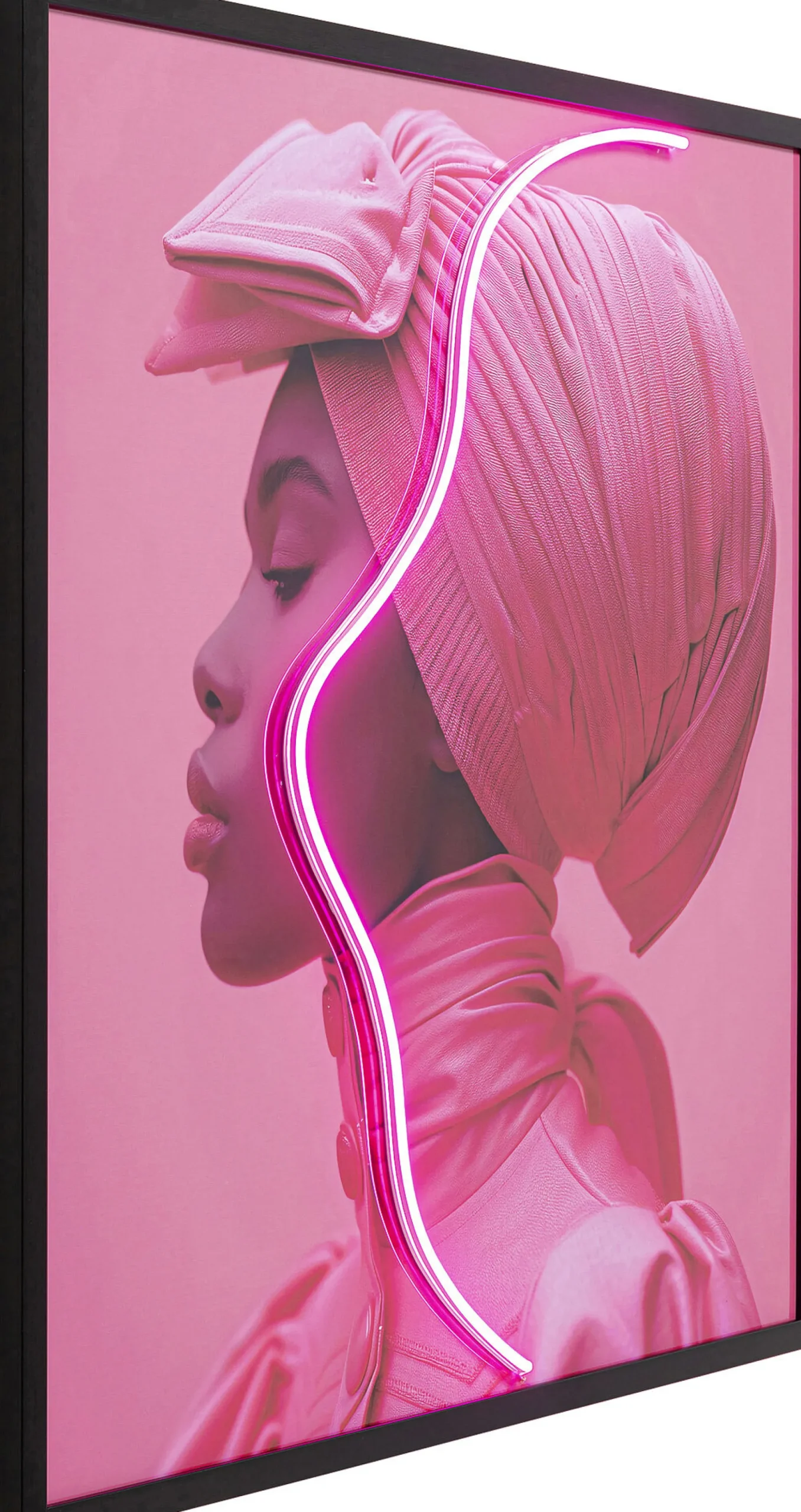 Obraz Pink Woman LED 80x80cm