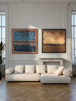 Obraz Silence niebieski 120x120cm