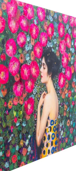 Obraz szklany Art Nouveau Fleur 120x120cm