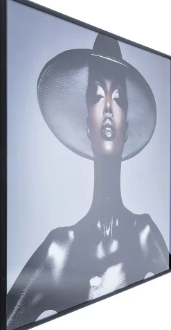 Obraz szklany Black Hut Lady 150x100cm