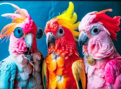 Obraz szklany Cockatoo Chatter 70x50cm