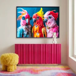 Obraz szklany Cockatoo Chatter 150x100cm