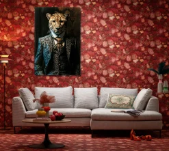 Obraz szklany duży 100x150 cm motyw zwierzęcy pan gepard