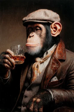 Obraz szklany Mister Animal Whisky 80x120cm