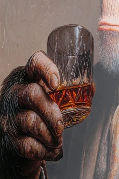 Obraz szklany Mister Animal Whisky 80x120cm