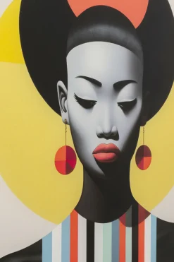 Obraz Szklany Muse Retro Lady 30x40cm (2/Set)
