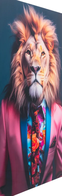 Obraz szklany Suit Lion 80x120cm