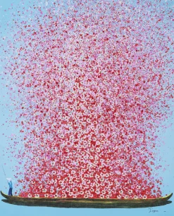 Obraz Touched Flower Boat 80x100 cm kolorowy