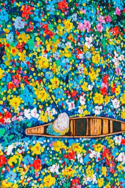 Obraz w ramie Floating Flower Market 150x100cm