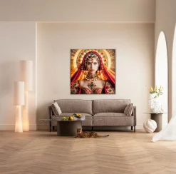 Obraz w ramie Muse Halo Lady 100x100cm