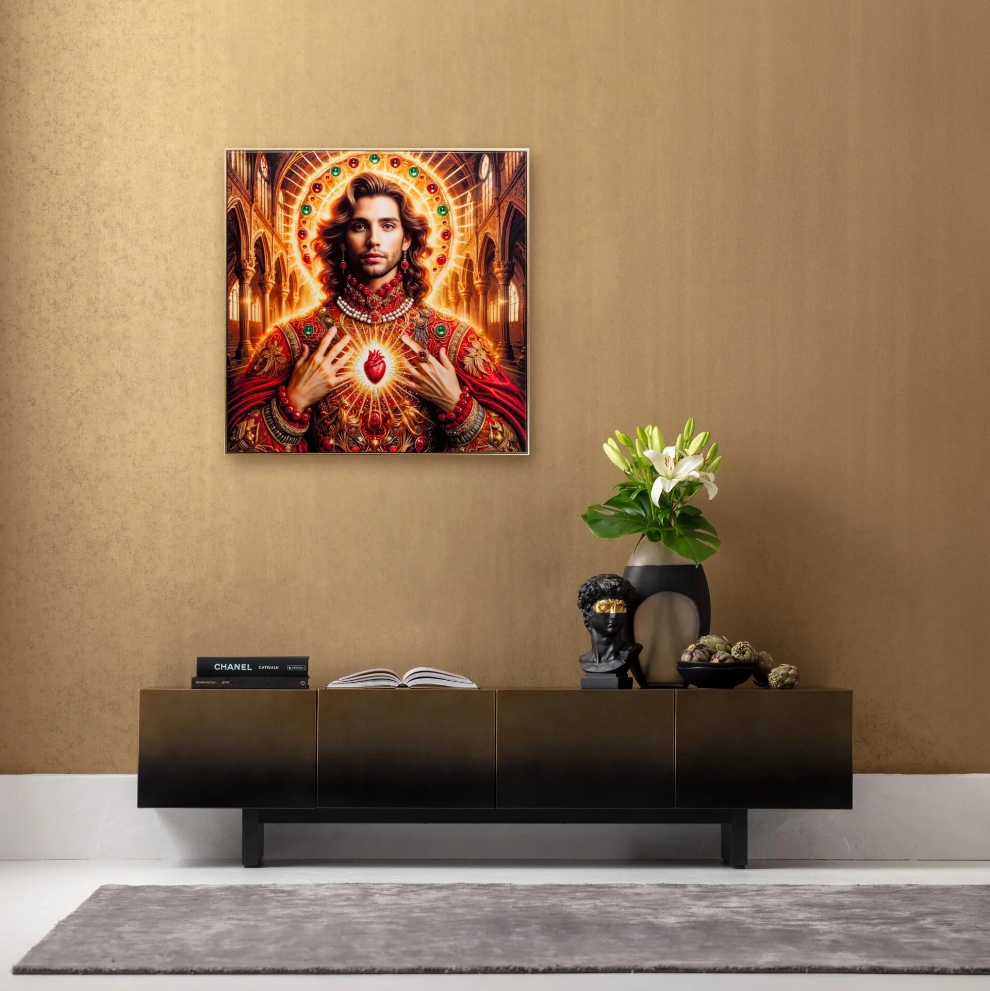 Obraz w ramie Muse Halo Man 100x100cm