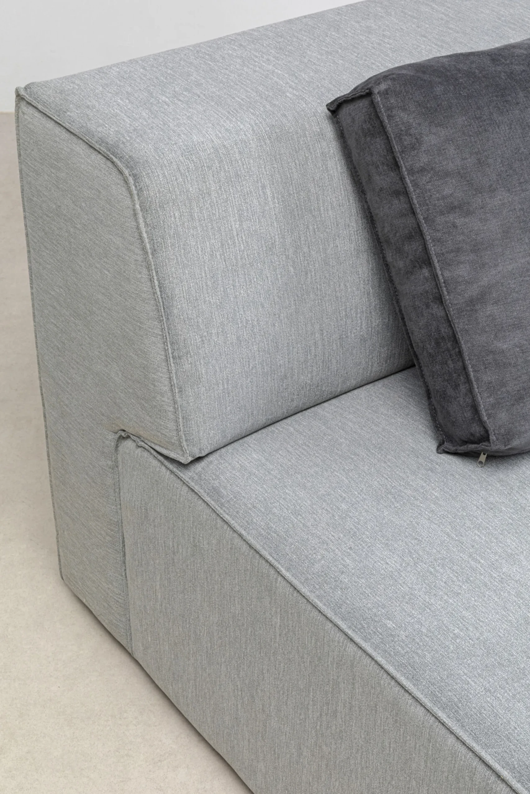 Otoman Infinity Chenille 120x100 cm szary