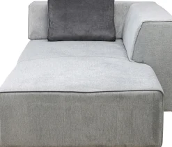 Otoman Infinity Chenille 182x117 cm szary prawy