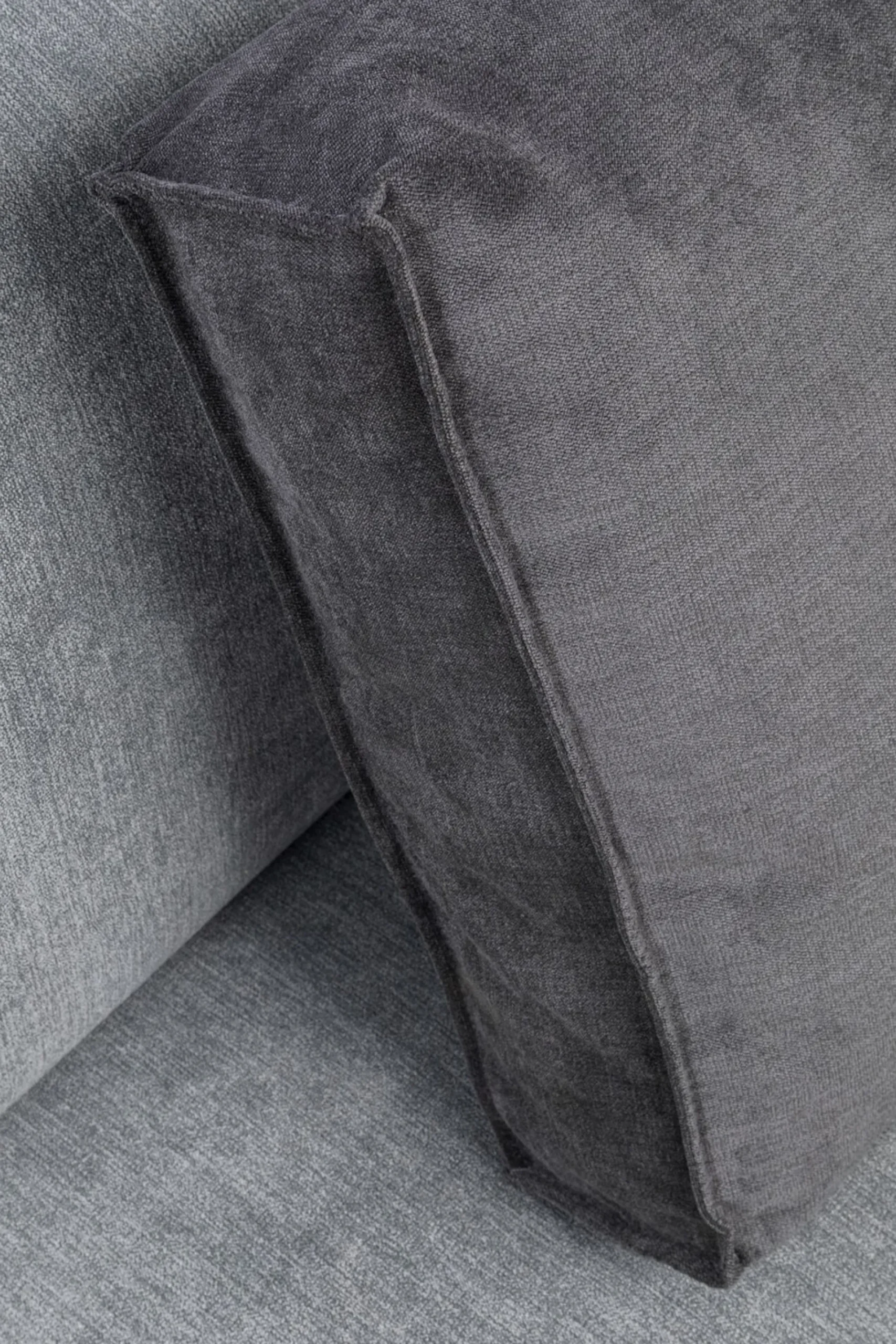 Otoman Infinity Chenille 182x117 cm szary prawy