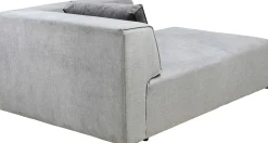 Otoman Infinity Chenille 182x117 cm szary prawy