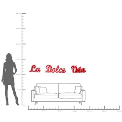 Oświetlenie dekoracyjne stalowe czerwone La Dolce Vita 190 cm