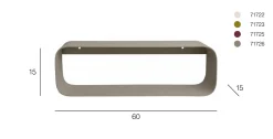 Półka ścienna Lounge XS taupe