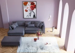 Podnóżek Gianni 130x62 cm szary