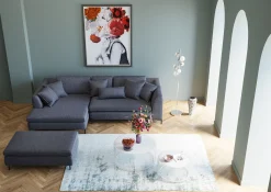 Podnóżek Gianni 130x62 cm szary