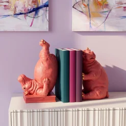 Podpórki na książki Hippo (2-set) różowe