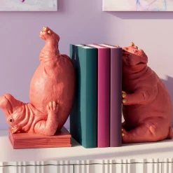 Podpórki na książki Hippo (2-set) różowe