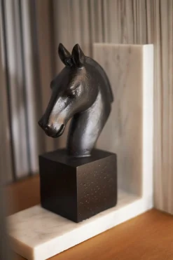 Podpórki na książki Horse 36x21 cm czarno-białe