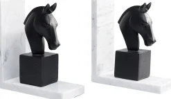 Podpórki na książki Horse 36x21 cm czarno-białe