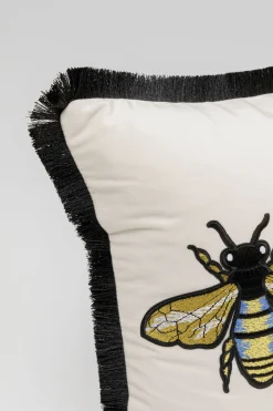 Poduszka dekoracyjna Bees biała 50x30cm