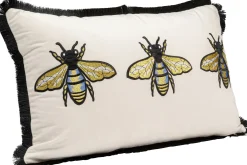 Poduszka dekoracyjna Bees biała 50x30cm