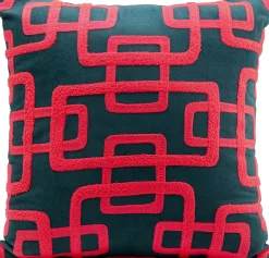 Poduszka dekoracyjna Chain różowa 45x45cm