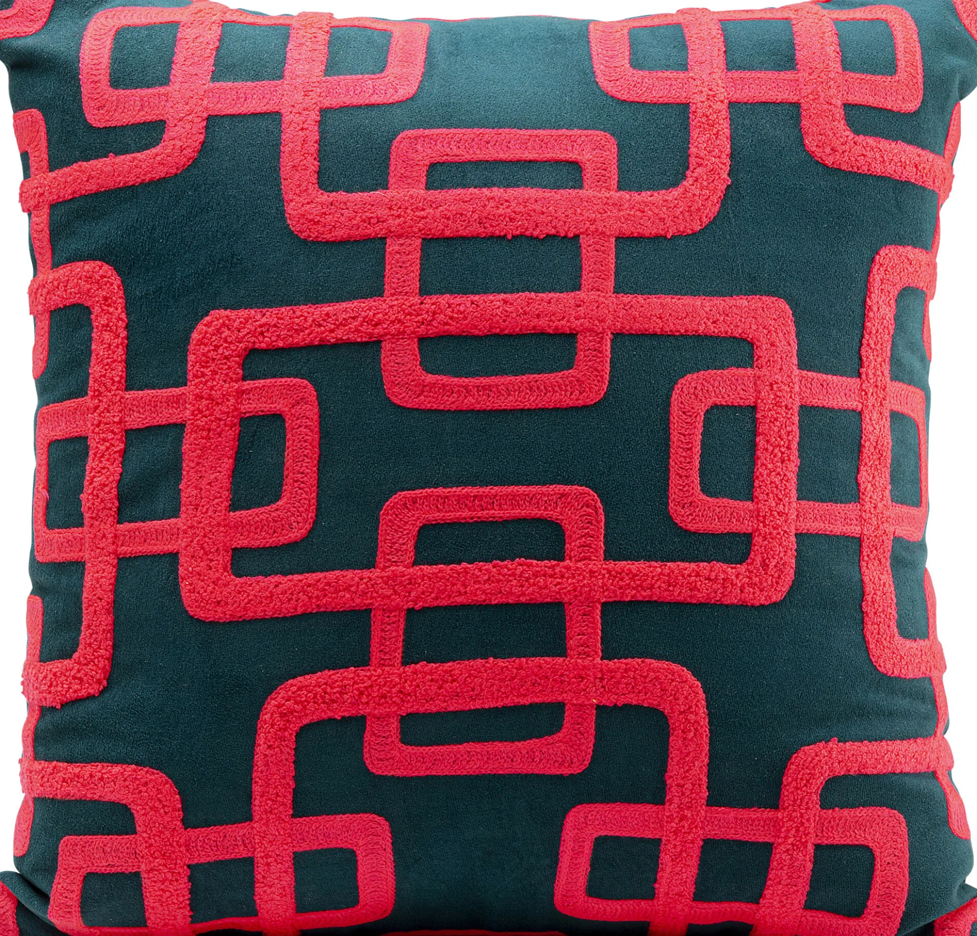 Poduszka dekoracyjna Chain różowa 45x45cm