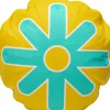 Poduszka dekoracyjna Icon Sun turkusowa Ø50cm