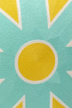 Poduszka dekoracyjna Icon Sun turkusowa Ø50cm