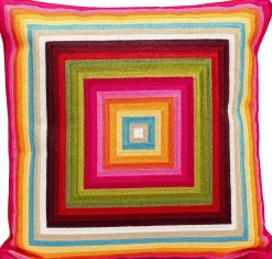 Poduszka dekoracyjna kolorowe kwadraty 50x50 cm