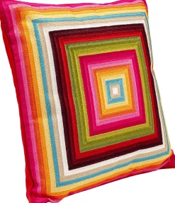 Poduszka dekoracyjna kolorowe kwadraty 50x50 cm