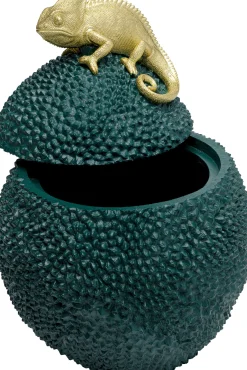 Pudełko na biżuterię lub kosmetyki Chameleon 34 cm zielono-złote