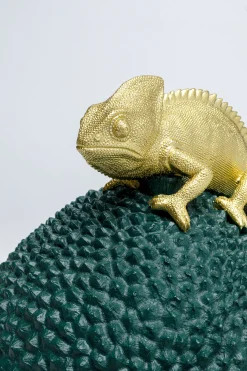 Pudełko na biżuterię lub kosmetyki Chameleon 34 cm zielono-złote