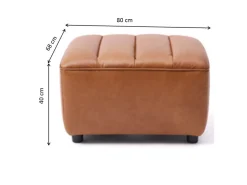 Pufa Modi Cognac 80x80cm