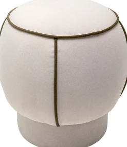 Pufa Phoebe biała Ø45cm
